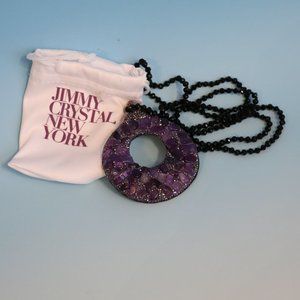 NEW Purple Black Chunky Statement Necklace